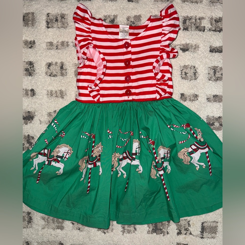 Eleanor Rose Red and Green Carousel Dress